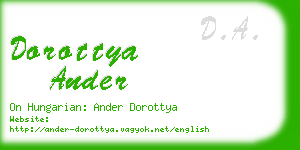 dorottya ander business card